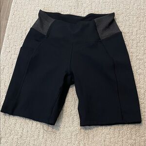 Columbia Black Women's Bike Shorts with Gray Waistband Panels